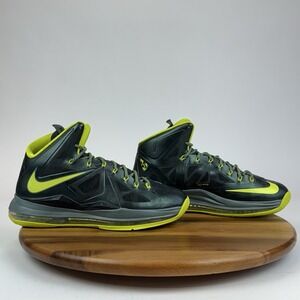 Mens Nike LeBron 10 X Dunkman Seaweed Atomic Green Basketball Sneakers Size 10 D